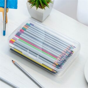 JMKQLZ Pencil Case, Big Capacity Clear Pencil Pouch Pen Bag with Zipper Closure, Cute Stationery Organizer Transparent Makeup Bag for Adult Office Supplies - Image 37