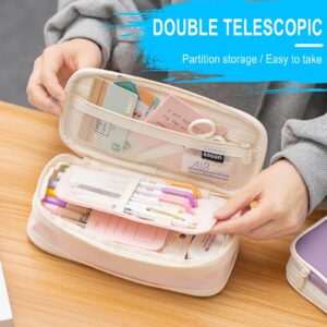 JMKQLZ Pencil Case, Big Capacity Clear Pencil Pouch Pen Bag with Zipper Closure, Cute Stationery Organizer Transparent Makeup Bag for Adult Office Supplies - Image 107