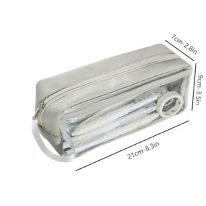 JMKQLZ Pencil Case, Big Capacity Clear Pencil Pouch Pen Bag with Zipper Closure, Cute Stationery Organizer Transparent Makeup Bag for Adult Office Supplies - Image 117