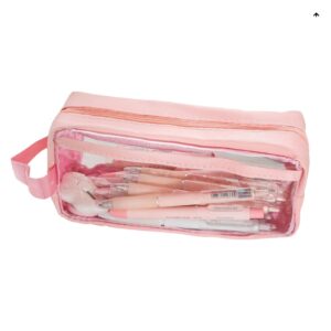 JMKQLZ Pencil Case, Big Capacity Clear Pencil Pouch Pen Bag with Zipper Closure, Cute Stationery Organizer Transparent Makeup Bag for Adult Office Supplies - Image 124