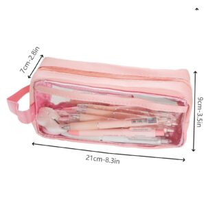 JMKQLZ Pencil Case, Big Capacity Clear Pencil Pouch Pen Bag with Zipper Closure, Cute Stationery Organizer Transparent Makeup Bag for Adult Office Supplies - Image 125