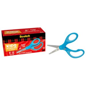 Scotch Blunt Tip Soft Grip Scissors, 5 Inches, Stainless Steel Blade, Pack of 12 - Image 3