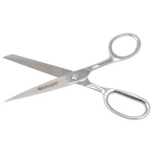 Westcott 8in Forged Classic Fabric and Paper Scissors, Heavy Duty, Knife-Edge for Sewing, Tailoring, General Arts and Crafts, Office