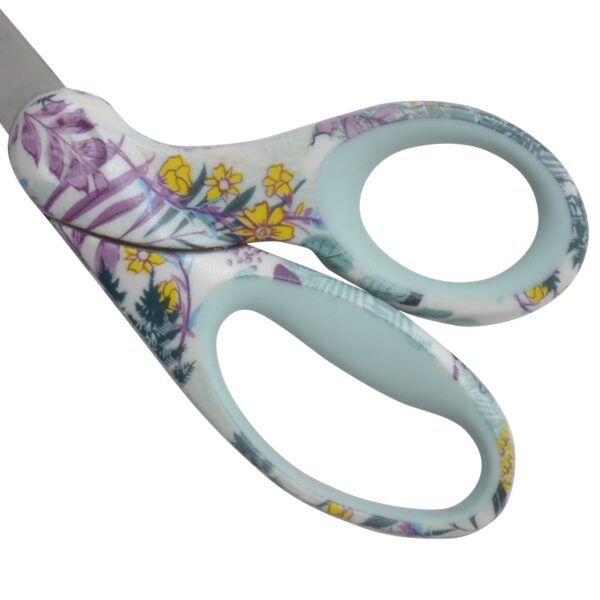 Westcott Sewing Scissors, 8″, Fashion, Titanium, Bent, Floral, Multicolor,1-Count