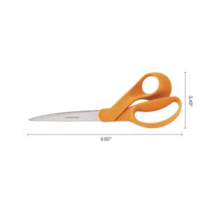 Fiskars Dressmaker Shears 9 inch, Orange, Fabric Scissors, 1 Count