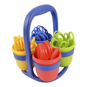 Westcott 5" Stainless Steel Kids Scissors Caddy, Pointed, Assorted Colors, 24-Pairs, Preschool Level - Image 9
