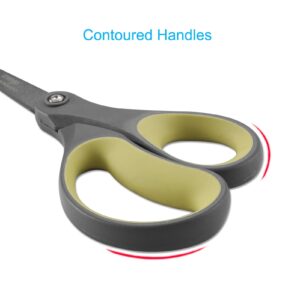 LIVINGO 8" Titanium Non-Stick Scissors, All Purpose for Office, 2 Pack Red Black - Image 12