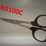 kai 4″ curved tip needlecraft scissors, black
