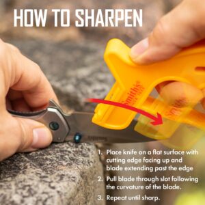 Smith’s JIFF-S 10-Sec Knife & Scissors Sharpener - Right & Left-Handed Scissors - Carbide Blades - Outdoor Sharpener for Pocket, Hunting, Fishing & Kitchen Knives - Handheld Pullover Sharpener - Image 3