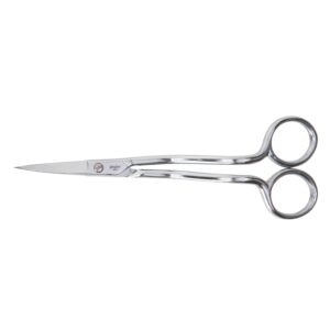 Gingher Double-Curved Machine Embroidery Scissor 6″, Sliver