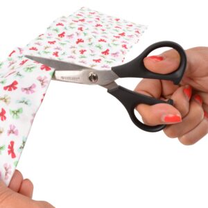 Westcott Multipurpose Scissors, All Purpose Plus+, 5", Stainless Steel, Straight, Black, for Office, 1-Count - Image 4