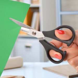 Westcott Multipurpose Scissors, All Purpose Plus+, 5", Stainless Steel, Straight, Black, for Office, 1-Count - Image 7