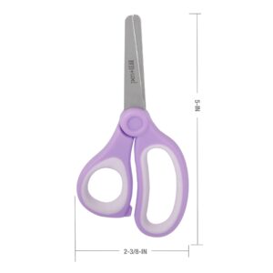 Pen+Gear 5-inch Blunt-tip Kids Scissors, Ages 4-7, School Supplies, 2-Pack, Purple and Pink - Image 7