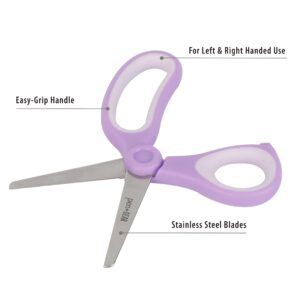 Pen+Gear 5-inch Blunt-tip Kids Scissors, Ages 4-7, School Supplies, 2-Pack, Purple and Pink - Image 8