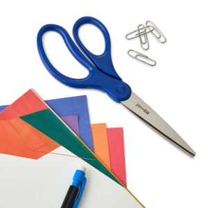 Pen+Gear 7-inch All-Purpose Stainless-Steel Scissors, Pointed, Ages 12 and Up, School Supplies, Blue - Image 3