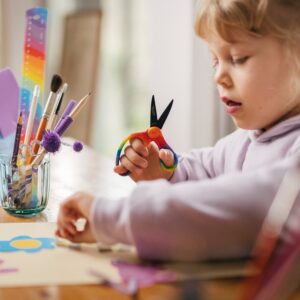 Fiskars 5" Pointed Kids Scissor Ages 4-7, Rainbow - Image 4