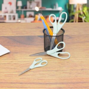 Westcott KleenEarth Rice Husks Recycled Scissors, for Craft, Blue, 3 Pack - Image 4