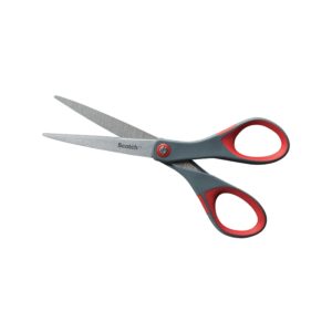 Scotch Precision Comfort Grip Stainless Steel Scissors, 7", Red Grey - Image 3