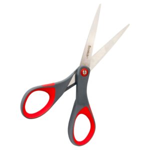 Scotch Precision Comfort Grip Stainless Steel Scissors, 7", Red Grey - Image 7