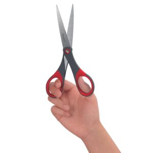 Scotch Precision Comfort Grip Stainless Steel Scissors, 7", Red Grey - Image 10