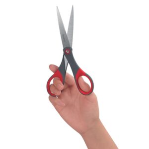 Scotch Precision Comfort Grip Stainless Steel Scissors, 7", Red Grey - Image 11