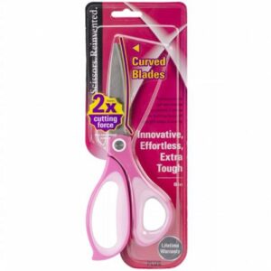 Plus All-Purpose Curved Blade Scissors 8″-Pink