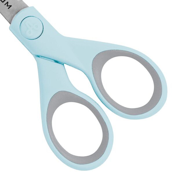 Westcott Crafting Scissors, Titanium Bonded, 5″ Micro-Tip, Light Blue, 1 Count