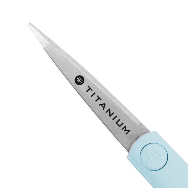 Westcott Crafting Scissors, Titanium Bonded, 5″ Micro-Tip, Light Blue, 1 Count