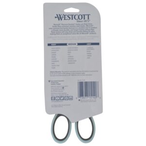 Westcott Sewing Scissors, Titanium, 7″, Micro-tip, for Craft, Light Blue, 1-Count