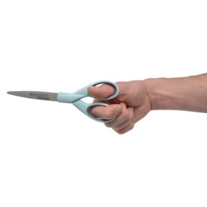 Westcott Sewing Scissors, Titanium, 7″, Micro-tip, for Craft, Light Blue, 1-Count