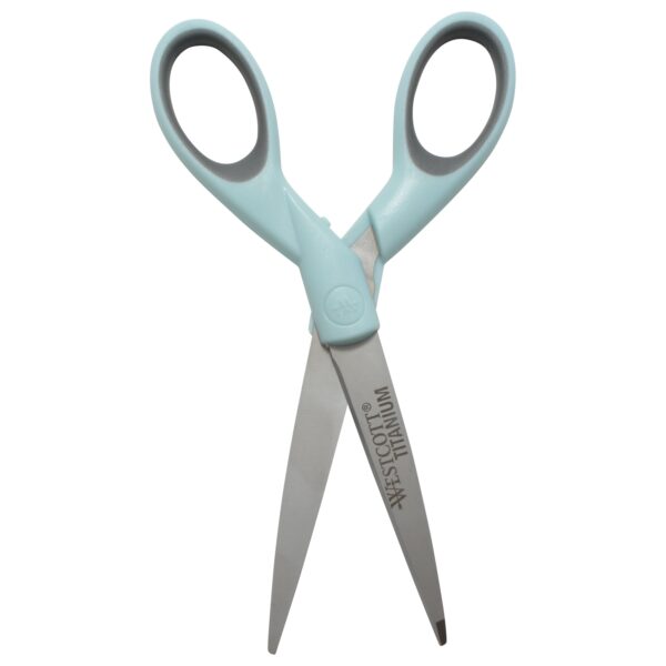 Westcott Sewing Scissors, Titanium, 7″, Micro-tip, for Craft, Light Blue, 1-Count