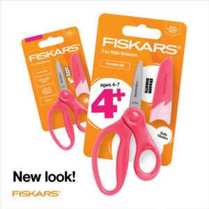 Fiskars Kids Scissors, 5", Pointed, School Supplies for Kids 4+, Pink - Image 2