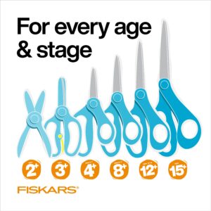 Fiskars Kids Scissors, 5", Pointed, School Supplies for Kids 4+, Pink - Image 10