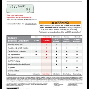 Texas Instruments TI-30XIIS Two-Line Scientific Calculator - Image 3