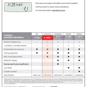 Texas Instruments TI-30XIIS Two-Line Scientific Calculator - Image 13