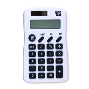 Pen+Gear Basic Calculator, 8-Digit Display Handheld Calculator, Portable , White Color, Elementary School - Image 5