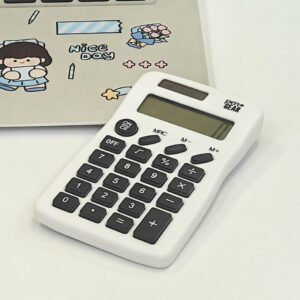 Pen+Gear Basic Calculator, 8-Digit Display Handheld Calculator, Portable , White Color, Elementary School - Image 8