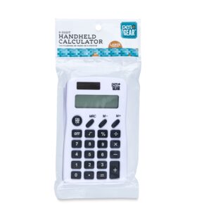 Pen+Gear Basic Calculator, 8-Digit Display Handheld Calculator, Portable , White Color, Elementary School - Image 11
