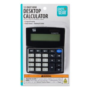 Pen+Gear 12-Digit Mini Desktop Calculator, Black - Image 8