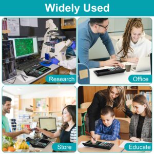 Tugau Calculators Desktop with Notepad 6 Inch Writing Tablet,12 Digits Large Display, Touch Comfortable Calculator Big Buttons, Support Solar and Battery for Office, School, Home & Business - Image 3