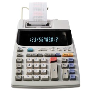 Sharp Calculators EL-1801V Ink Printing Calculator, Fluorescent Display, AC, 2.0 LPS, Off-White - Image 1