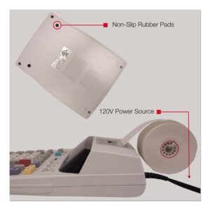 Sharp Calculators EL-1801V Ink Printing Calculator, Fluorescent Display, AC, 2.0 LPS, Off-White - Image 5