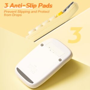 Deli Mechanical Switch Calculator with Battery, Large LCD Display, Big Buttons, Yellow - Image 3