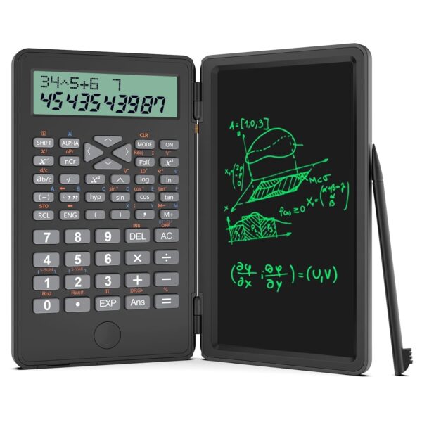 Desktop Calculator, Clear Large LCD 12-Digit Display, School Calculators with Dual Power Battery and Solar, Sensitive Big Buttons and Standard Function for School, Office, Home