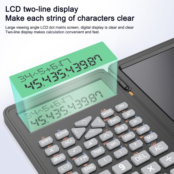 Desktop Calculator, Clear Large LCD 12-Digit Display, School Calculators with Dual Power Battery and Solar, Sensitive Big Buttons and Standard Function for School, Office, Home