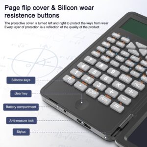Desktop Calculator, Clear Large LCD 12-Digit Display, School Calculators with Dual Power Battery and Solar, Sensitive Big Buttons and Standard Function for School, Office, Home