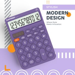 CATIGA CD-2786 Metal Desktop Calculator 12 Digit w/ Extra Large Display Standard Function (Pink) - Image 12