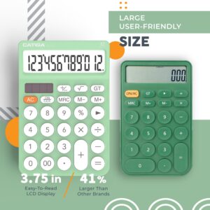 CATIGA CD-2786 Metal Desktop Calculator 12 Digit w/ Extra Large Display Standard Function (Pink) - Image 23