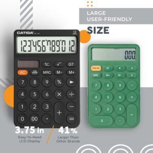 CATIGA CD-2786 Metal Desktop Calculator 12 Digit w/ Extra Large Display Standard Function (Pink) - Image 34