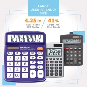 CATIGA CD-2786 Metal Desktop Calculator 12 Digit w/ Extra Large Display Standard Function (Pink) - Image 46